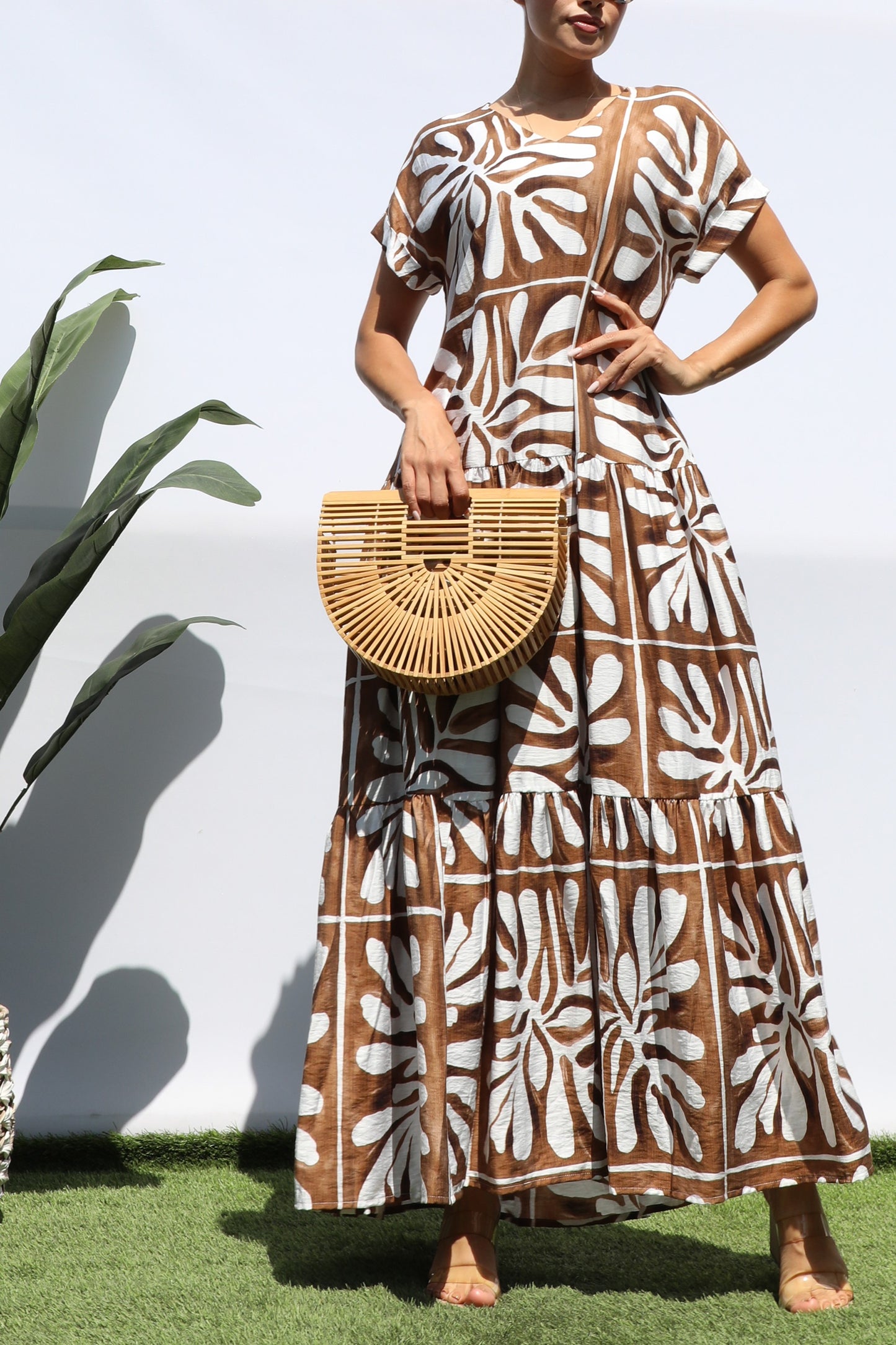 Printed Loose Fit Tiered Maxi Dress