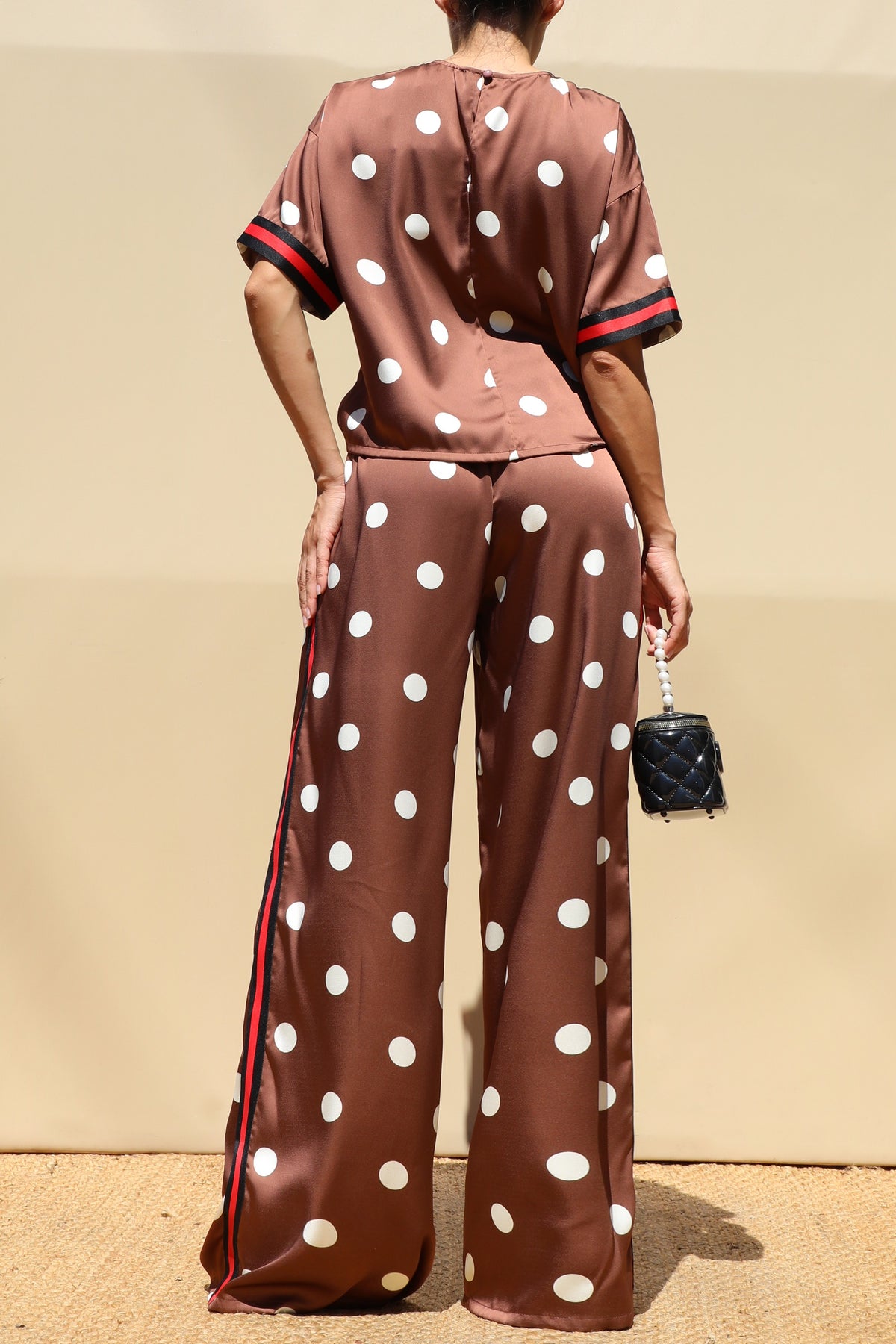 Polka Dot Loose Fit Top & Pants Set