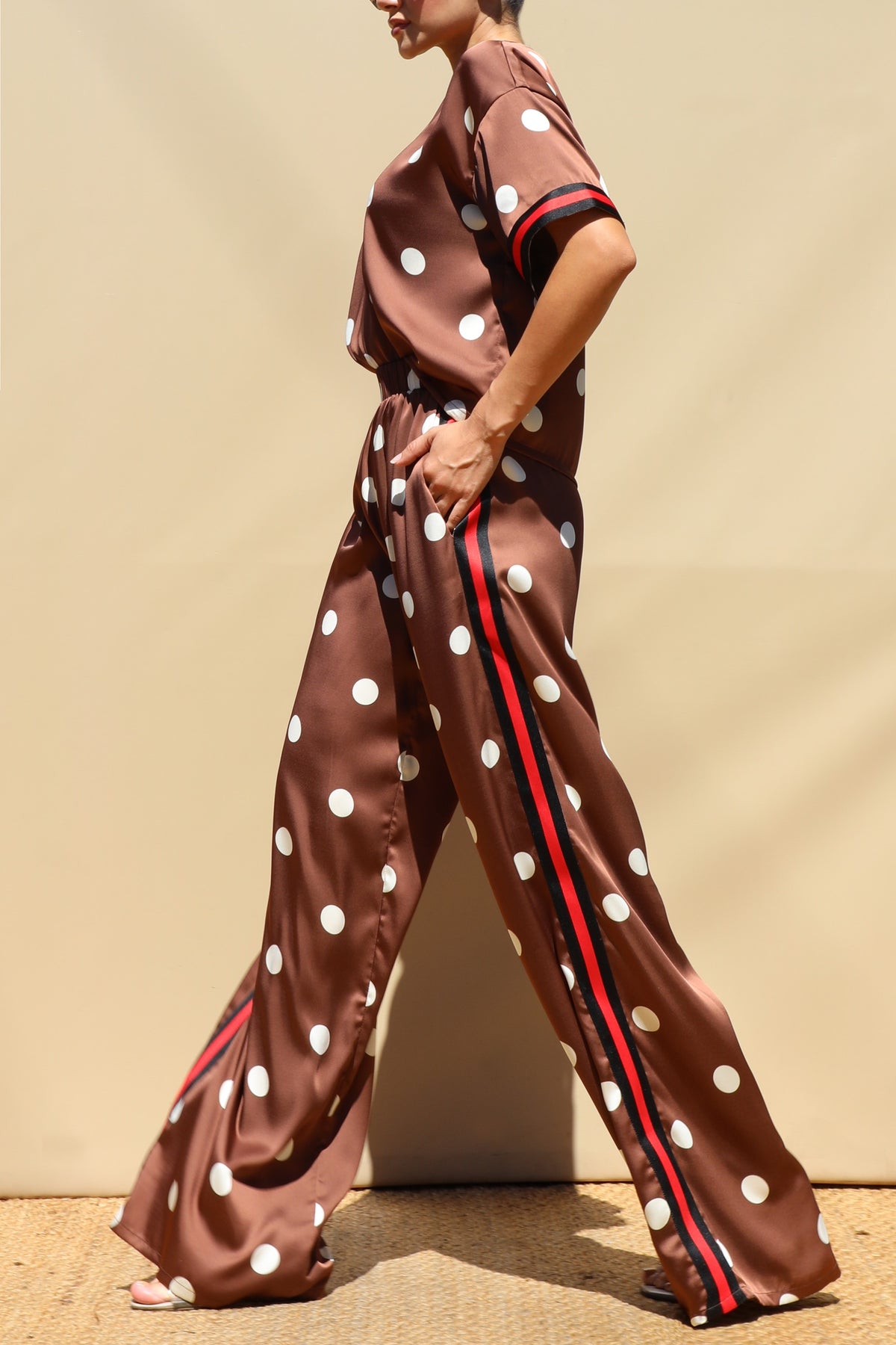 Polka Dot Loose Fit Top & Pants Set