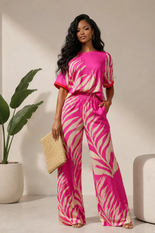 LEAF LOOSE FIT TOP & PANTS SET