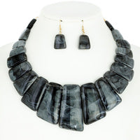 Acrylic Onxy Stone Necklace Set