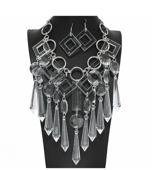 Ice Crystal Necklace Set