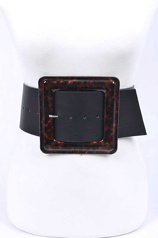 black buckle belt